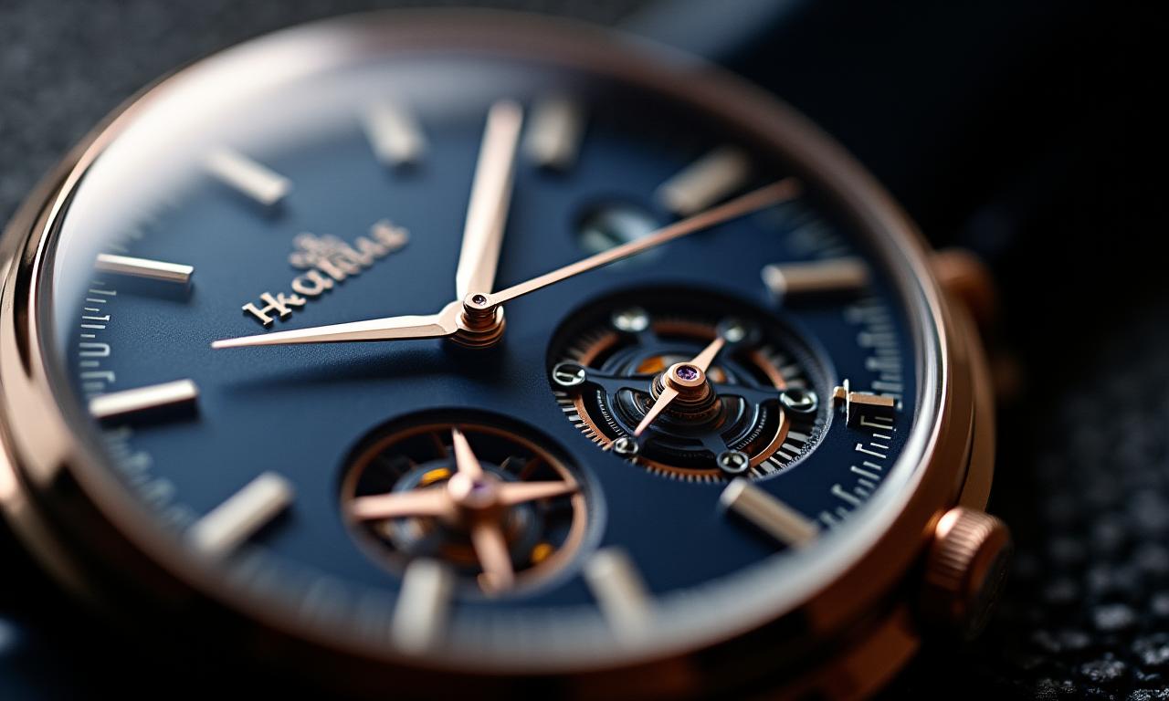 Hourglass Kaiの高級腕時計の美麗なクローズアップと洗練された背景