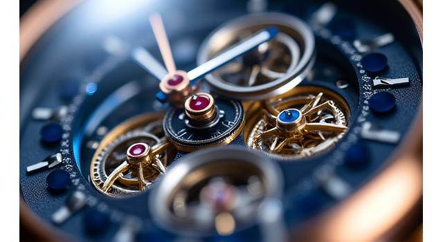 複雑な機構を持つマスターピースの腕時計